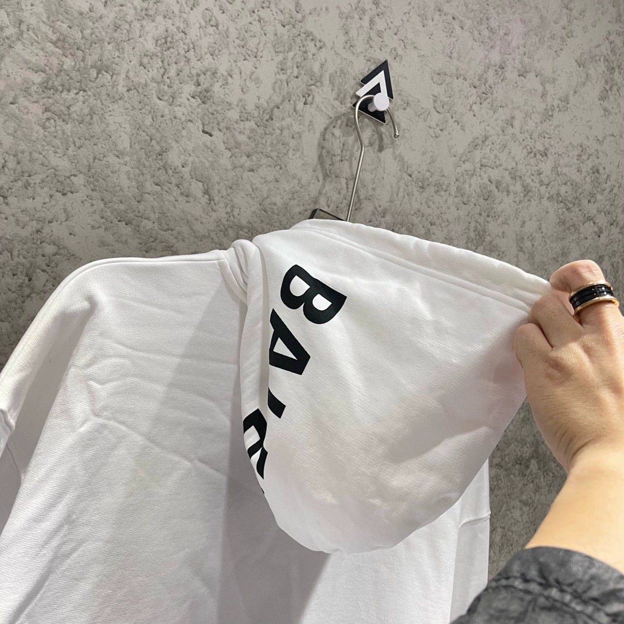 Balenciaga White Hat Letter Hoodie