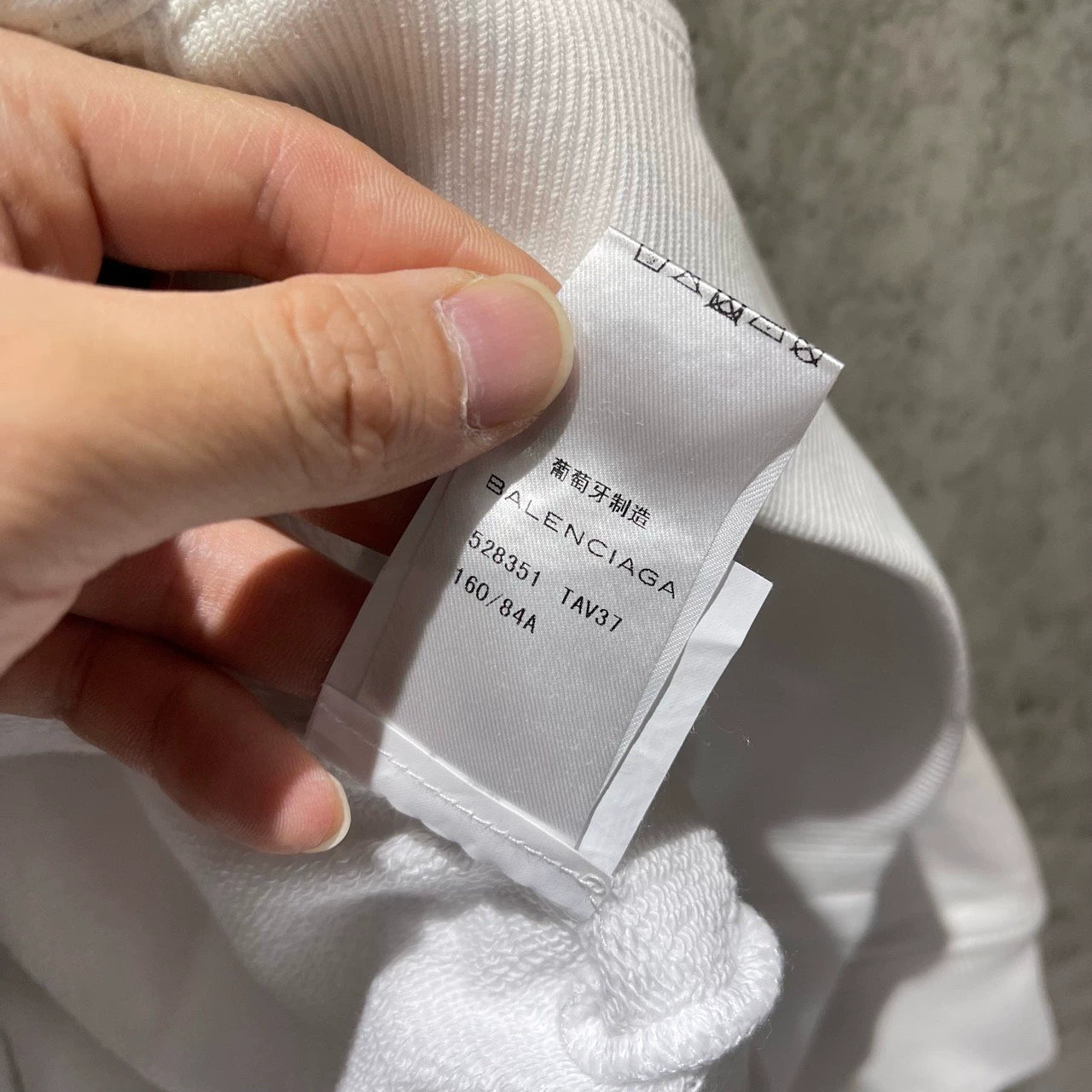 Balenciaga White Hat Letter Hoodie