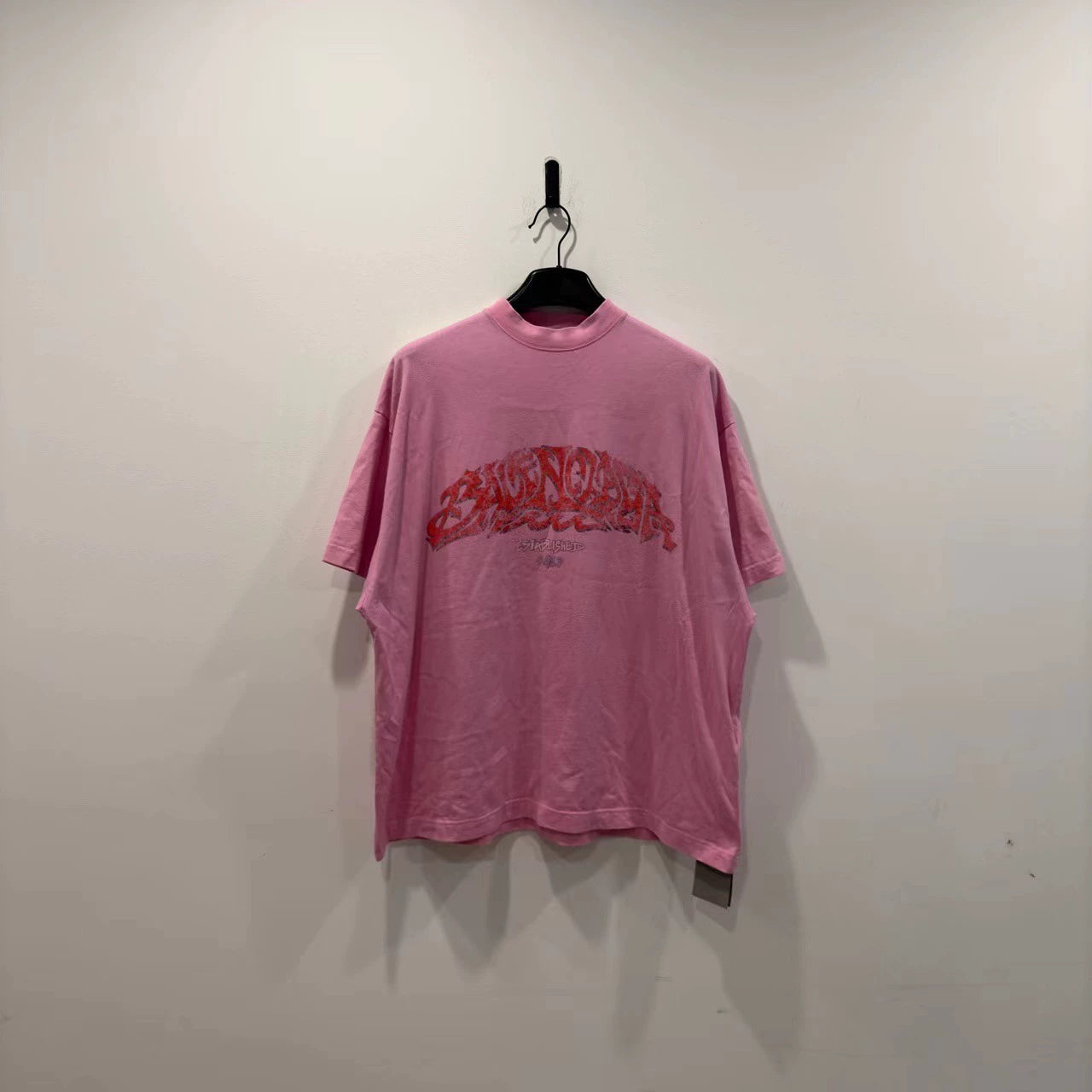 Balenciaga Pink Disaster Series Mud Stained Bitcoin Short Sleeves