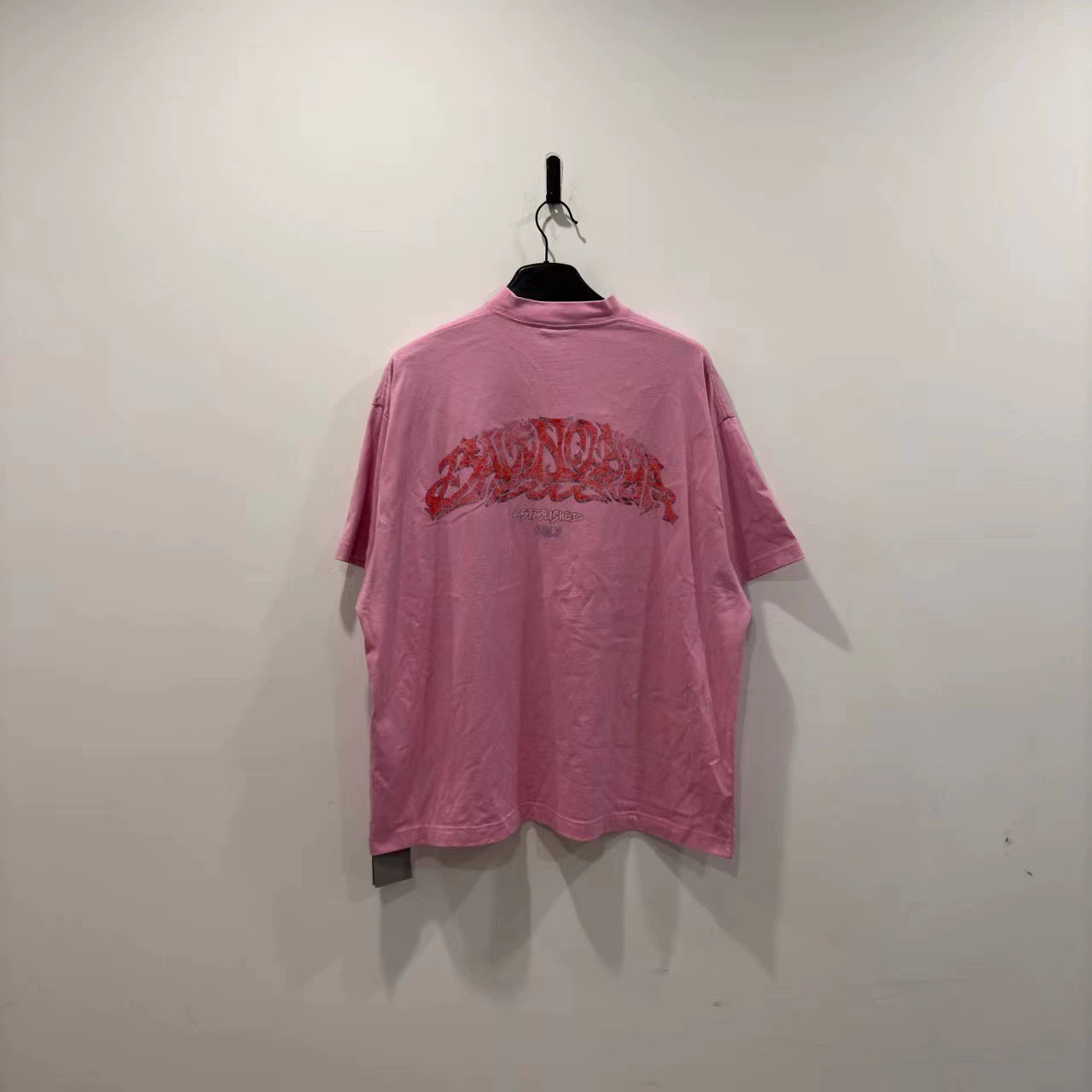 Balenciaga Pink Disaster Series Mud Stained Bitcoin Short Sleeves