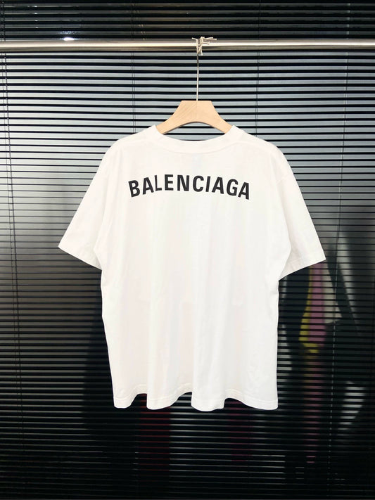 Balenciaga back letter logo short sleeved shirt