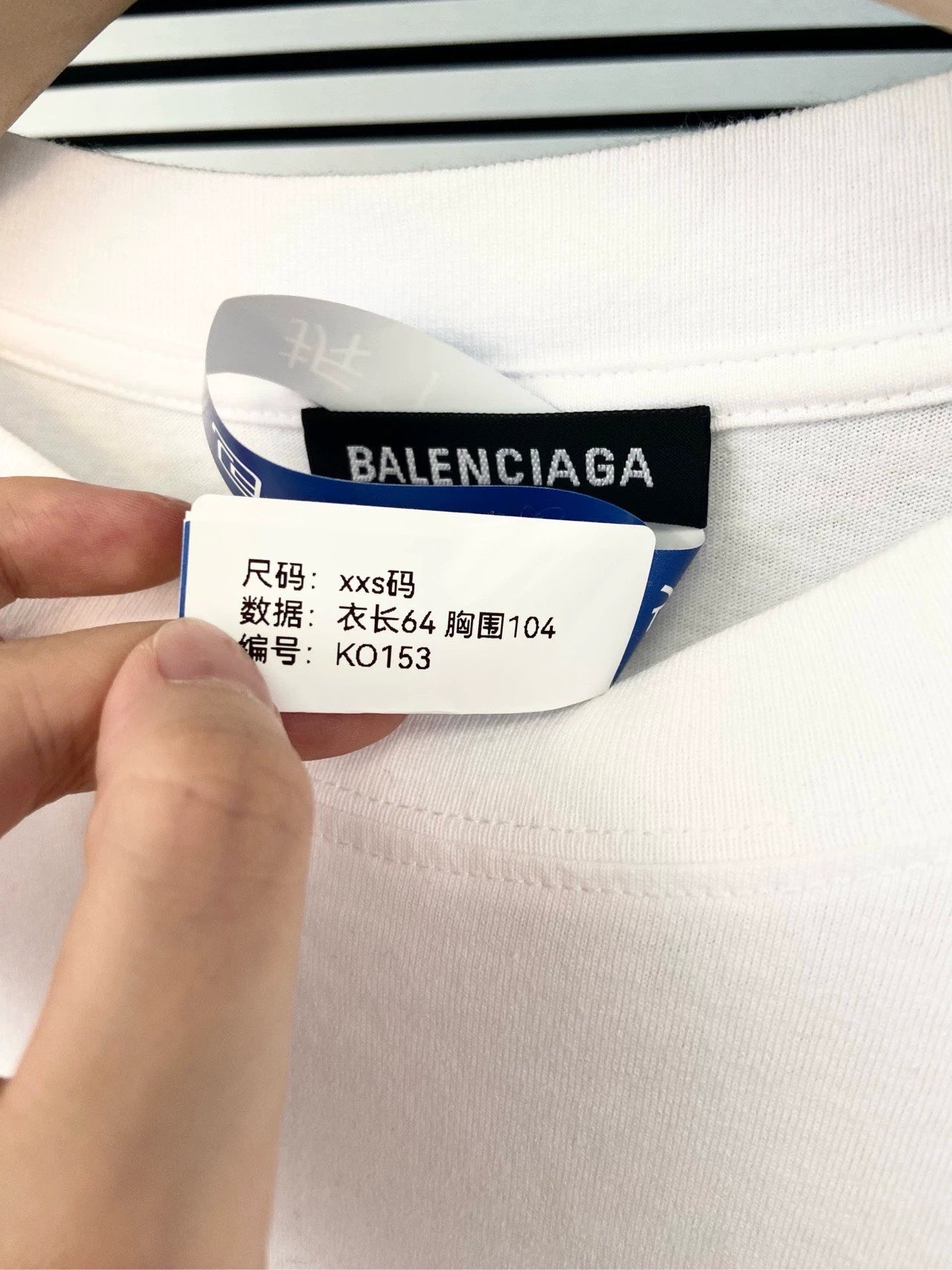 Balenciaga back letter logo short sleeved shirt