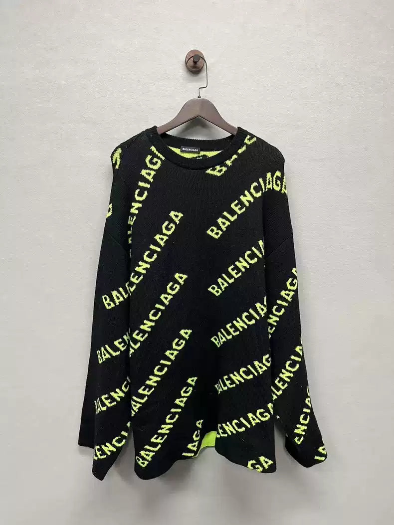 Balenciaga Green Barrage Sweater