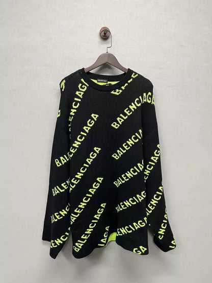 Balenciaga Green Barrage Sweater