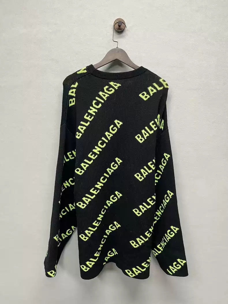 Balenciaga Green Barrage Sweater