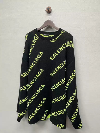 Balenciaga Green Barrage Sweater