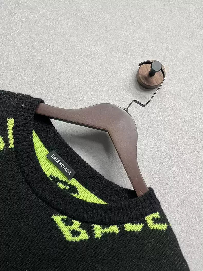 Balenciaga Green Barrage Sweater