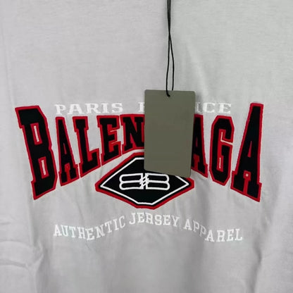 Balenciaga gray letter bat short sleeved shirt