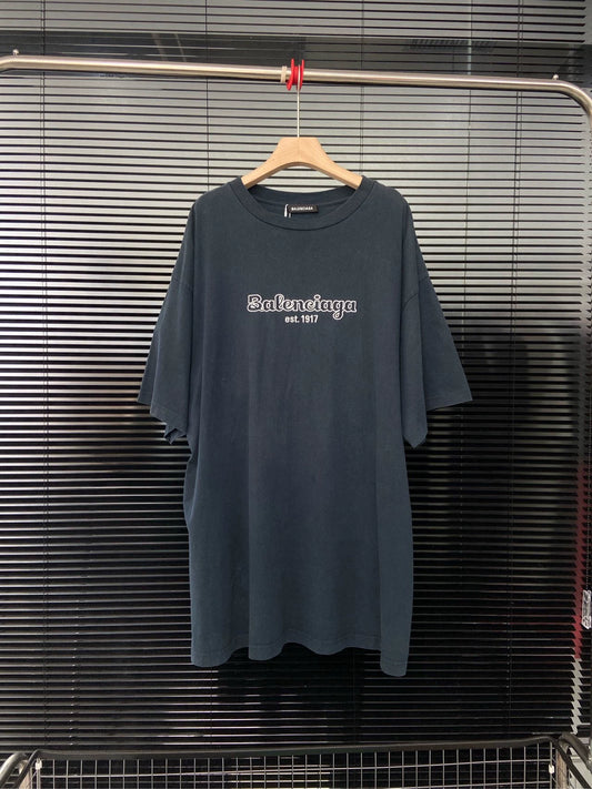 Balenciaga 1917 Embroidered Logo Short Sleeve