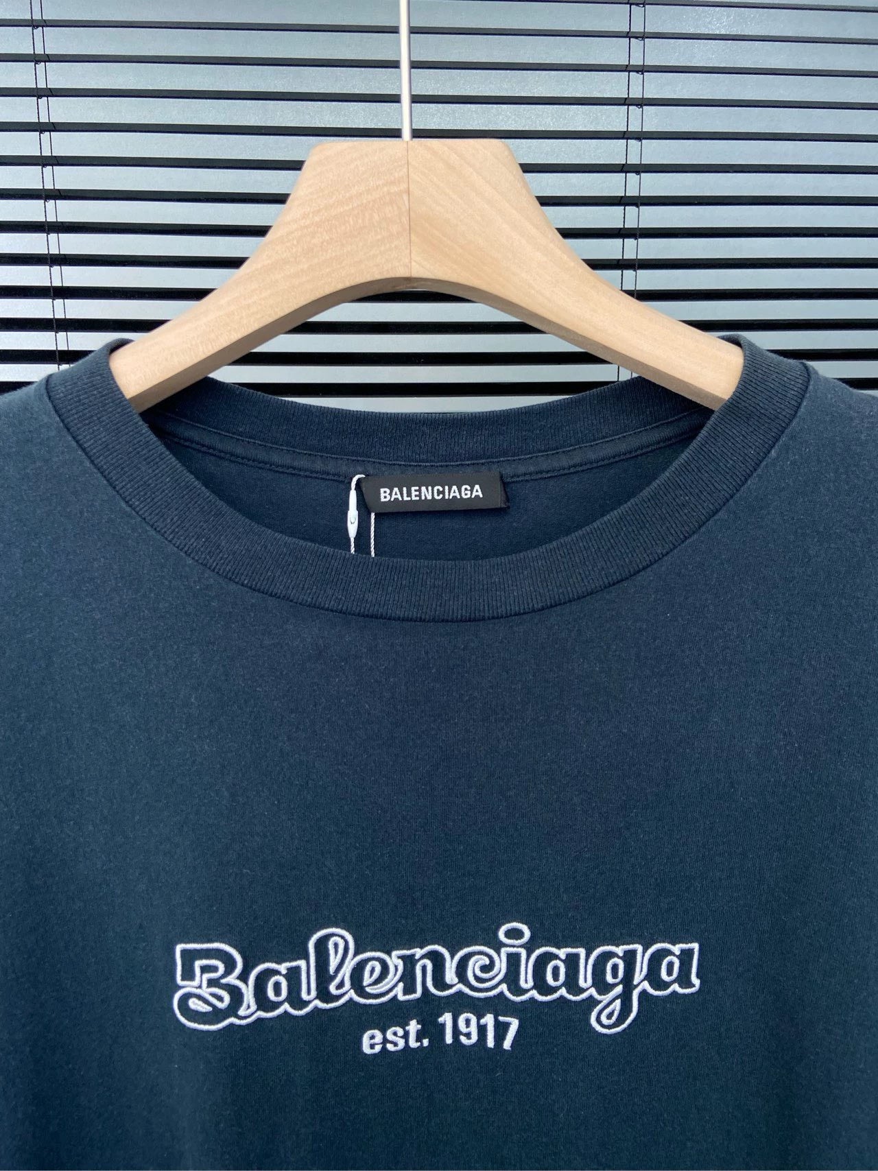 Balenciaga 1917 Embroidered Logo Short Sleeve