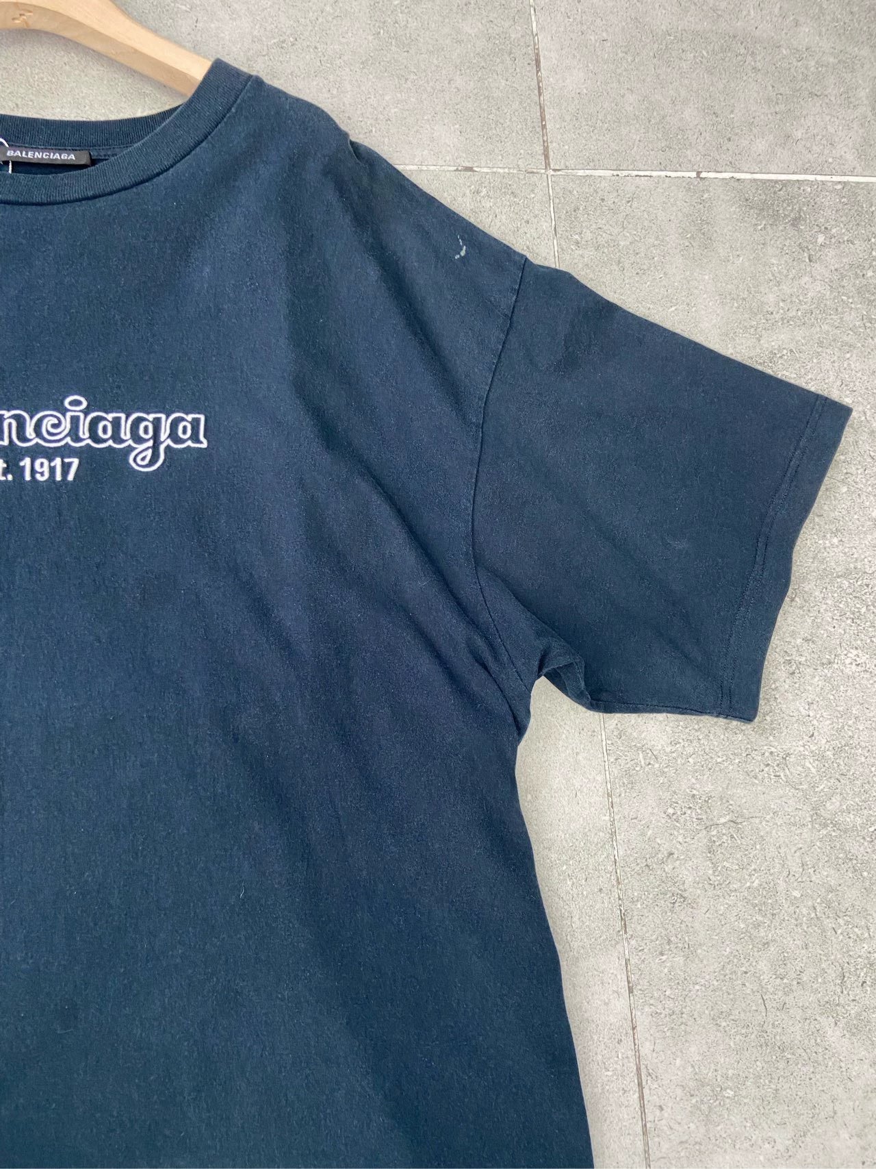 Balenciaga 1917 Embroidered Logo Short Sleeve