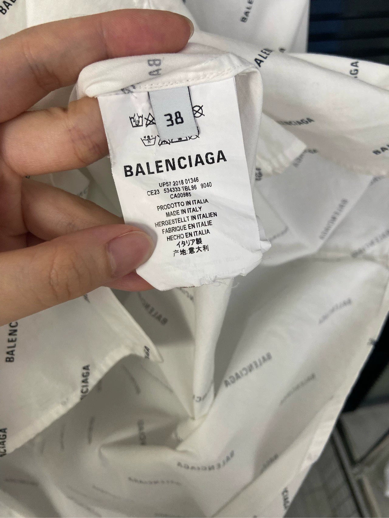 Balenciaga bullet screen full of printed short sleeves