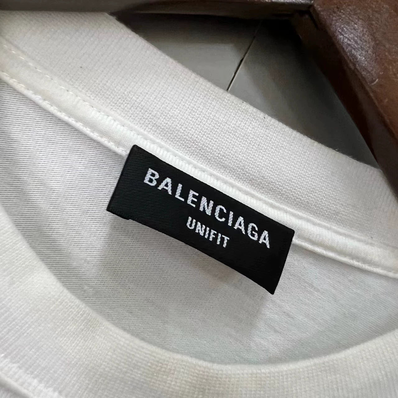 Balenciaga White Letter Pattern Logo Printed Short Sleeve