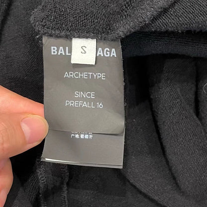 Balenciaga Black Small Logo Zipper Coat