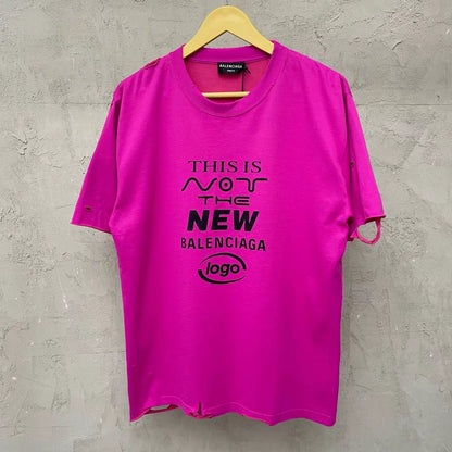 Balenciaga dragon fruit color slogan logo short sleeved T-shirt