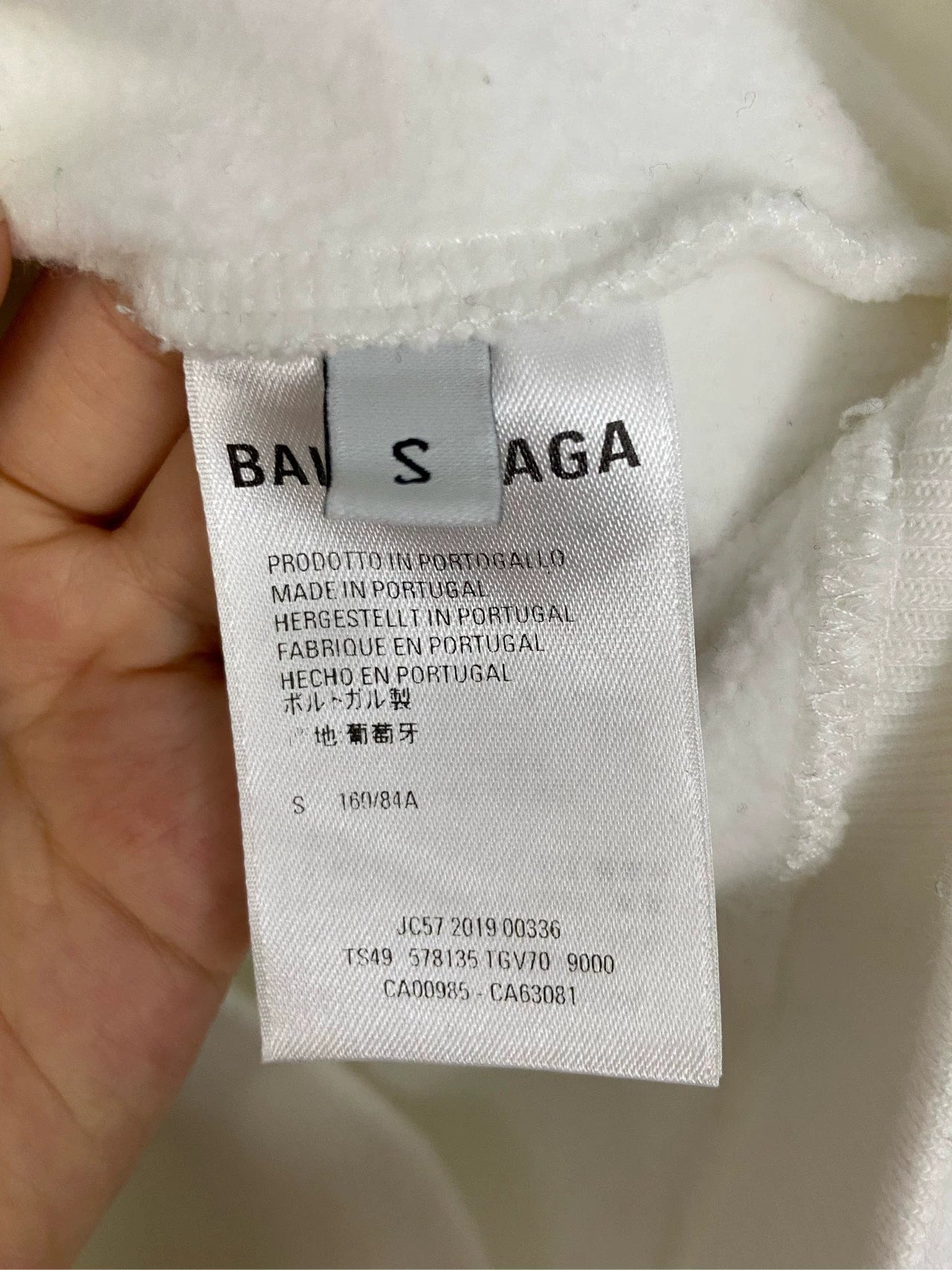 Balenciaga Crown Wheat Ear Logo Letter White Hoodie