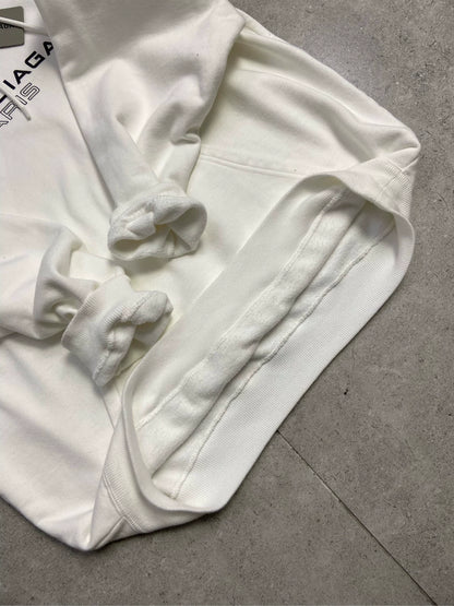 Balenciaga Crown Wheat Ear Logo Letter White Hoodie