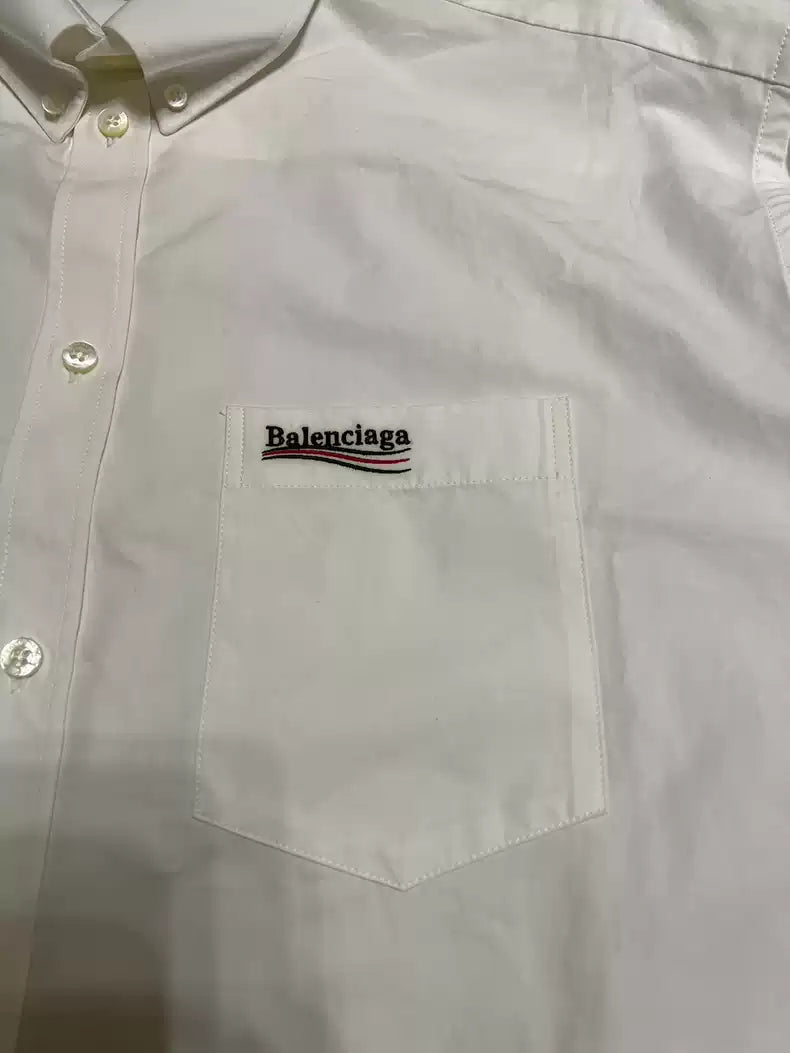 Balenciaga 22 Wave Cola Fake Two Piece Spliced Short Sleeve Shirts