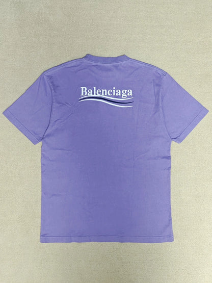 Balenciaga embroidered cola logo washed short sleeved shirt