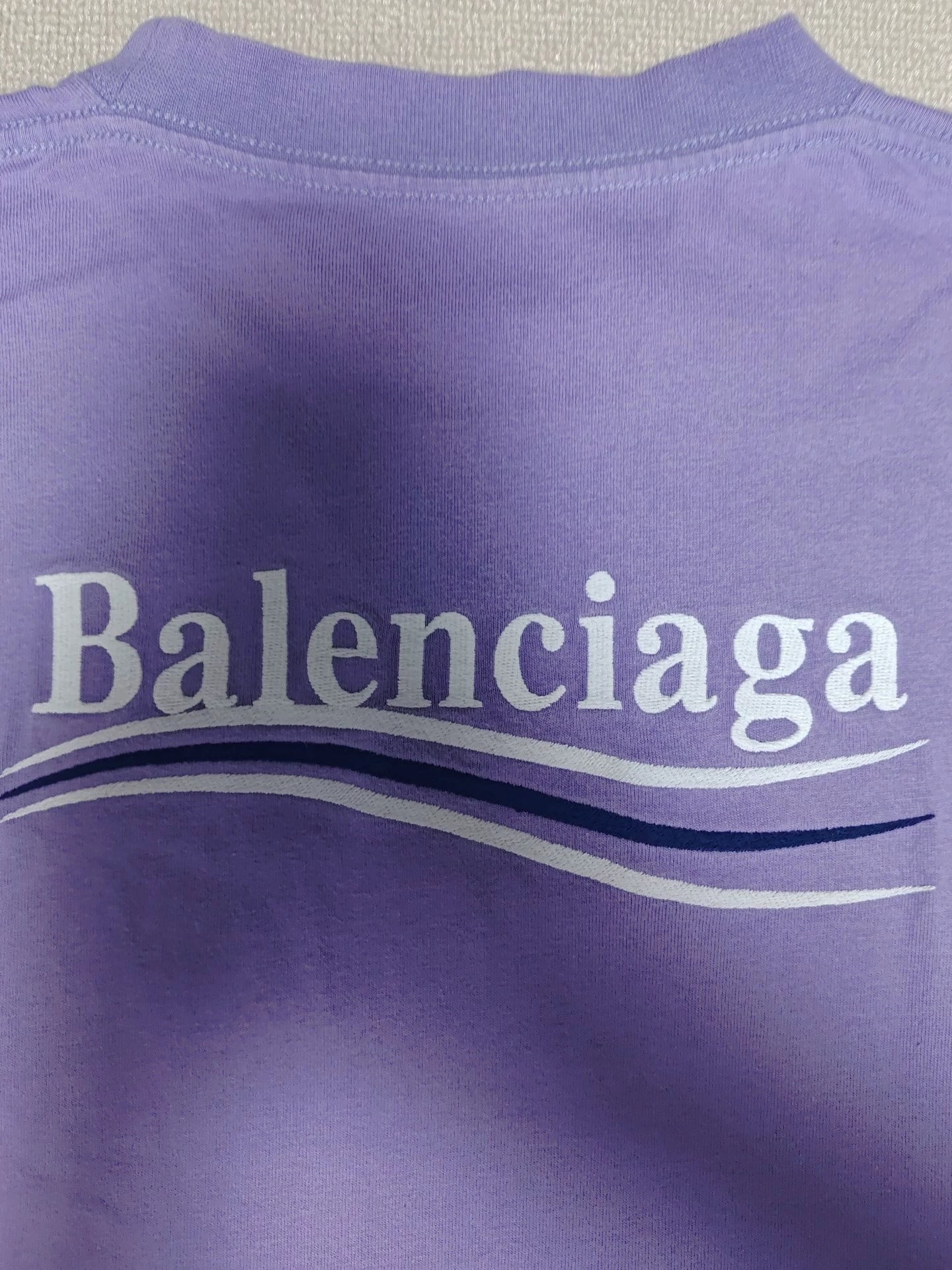 Balenciaga embroidered cola logo washed short sleeved shirt