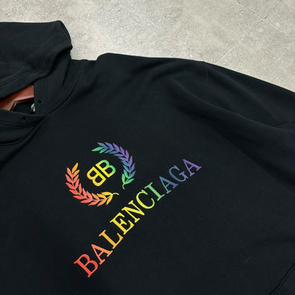 Balenciaga Rainbow Wheat Sprout Embroidery Hoodie