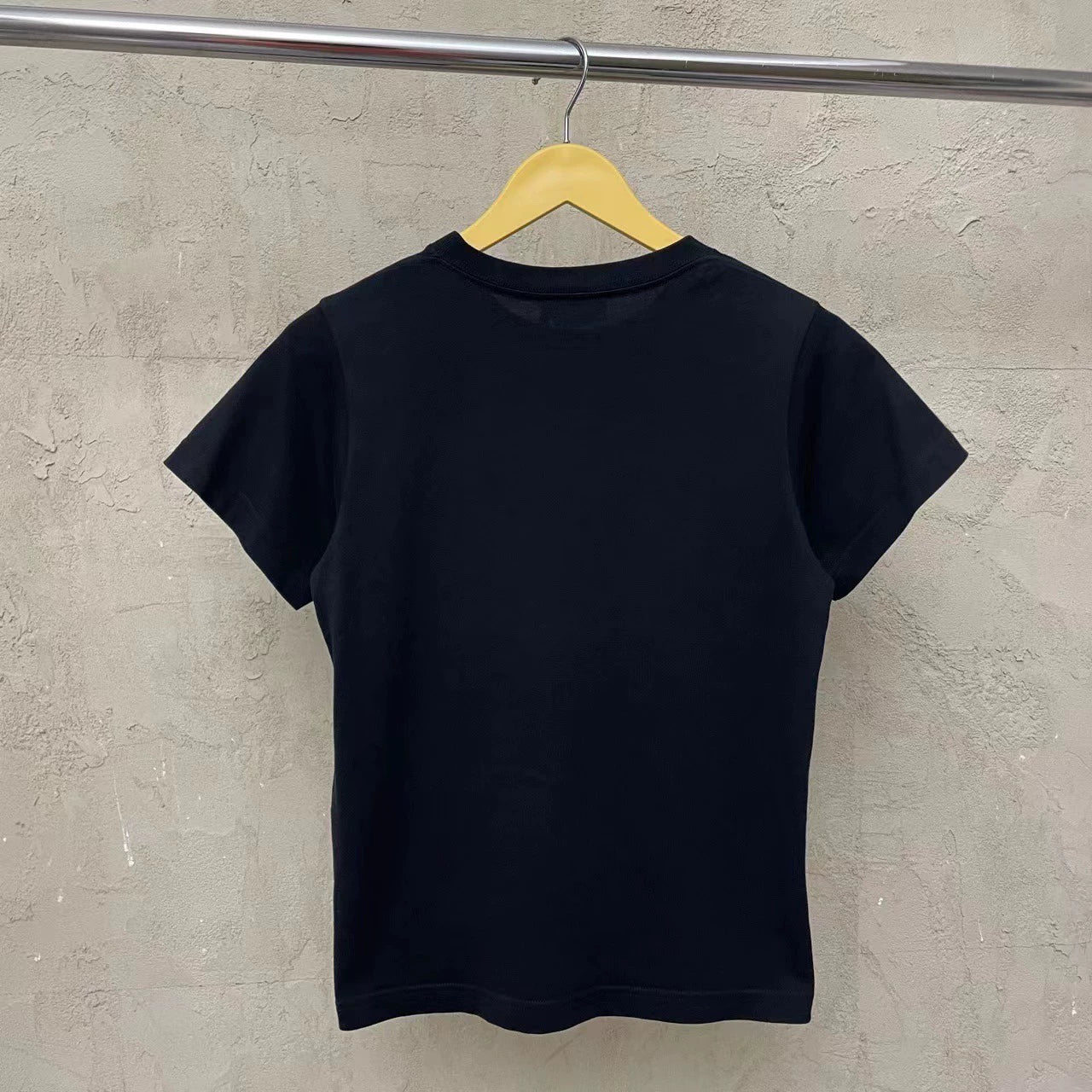 Balenciaga Black Double BLogo Short sleeved T-shirt