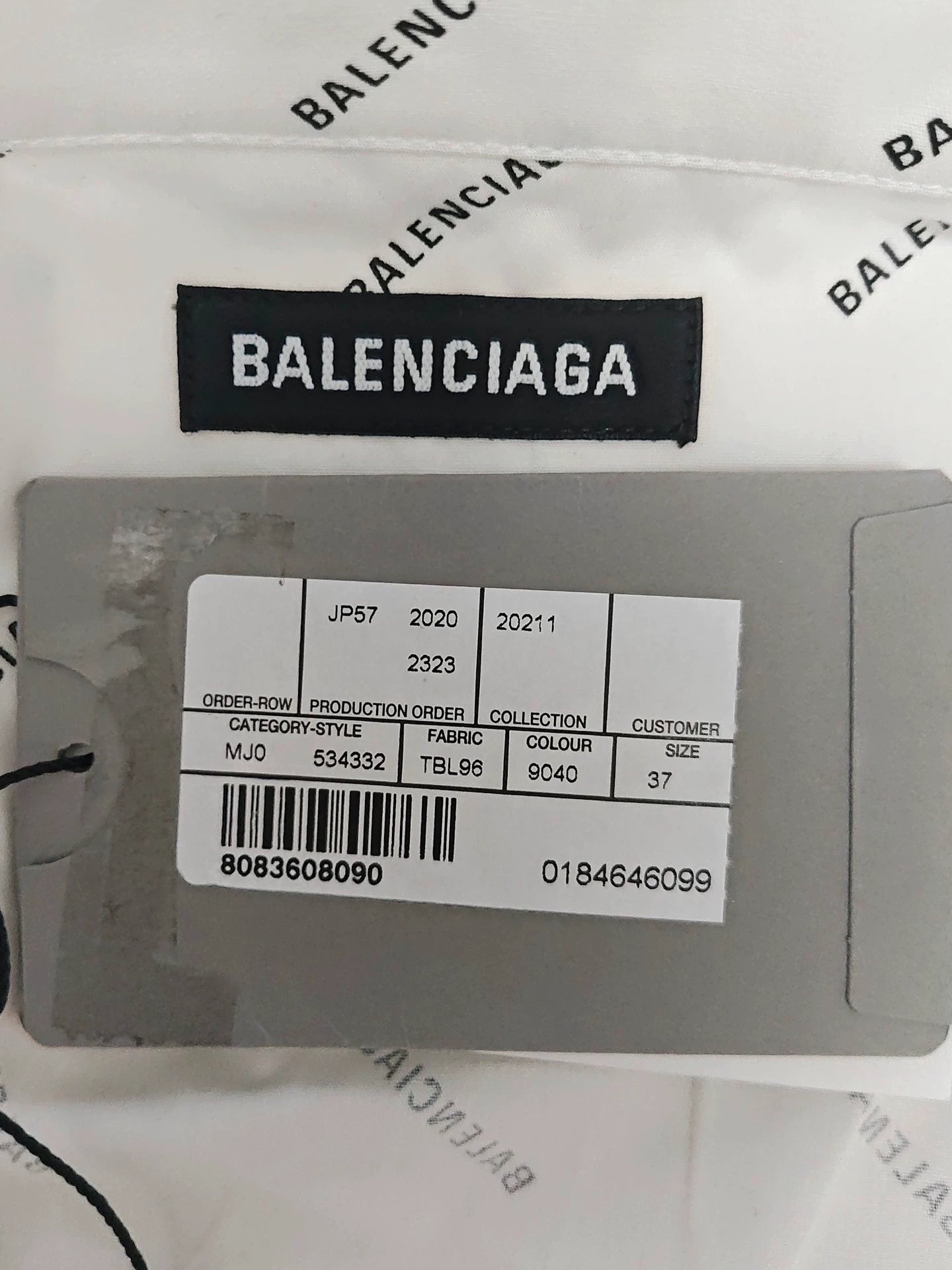 Balenciaga full letter logo shirt short sleeved