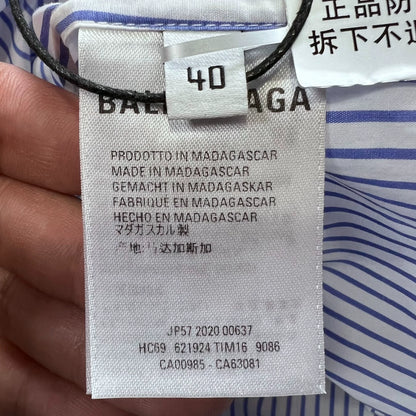 Balenciaga small logo on the chest and email shirt on the back