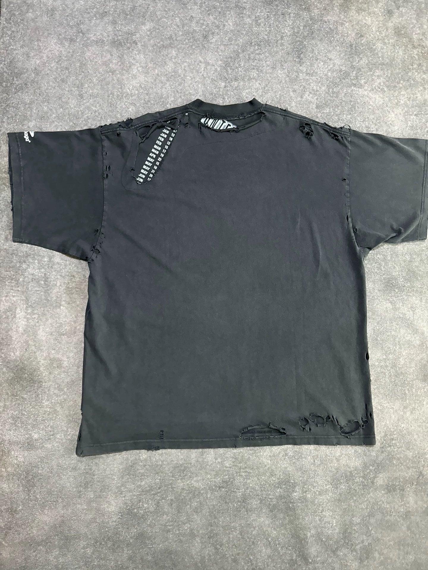 Balenciaga 3b Big Destruction Calendar Short Sleeve