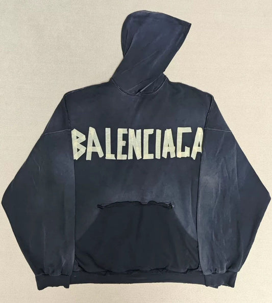 Balenciaga tape TAPE embossed paper hoodie - DMC