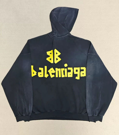 Balenciaga tape TAPE embossed paper hoodie - DMC