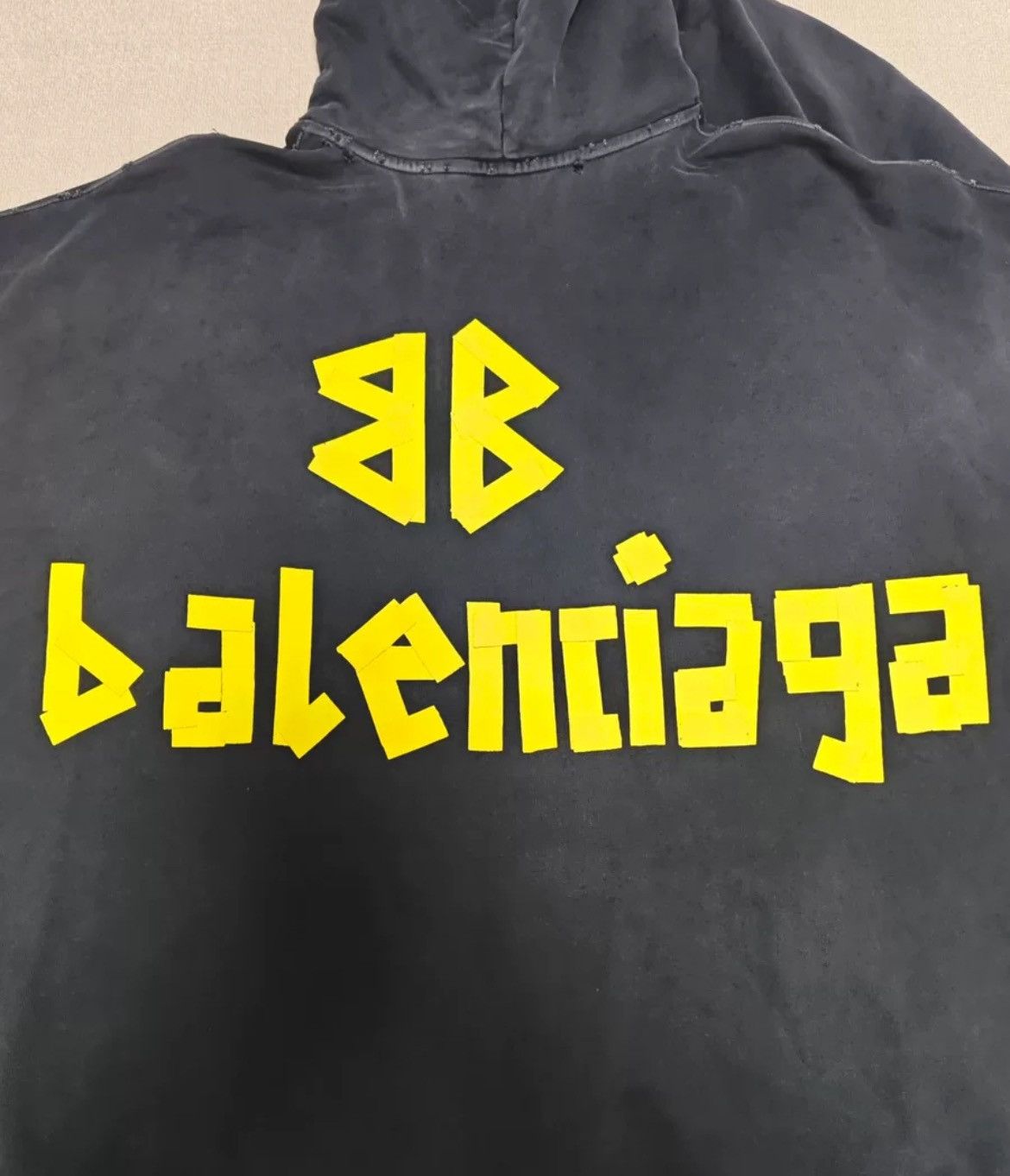 Balenciaga tape TAPE embossed paper hoodie - DMC