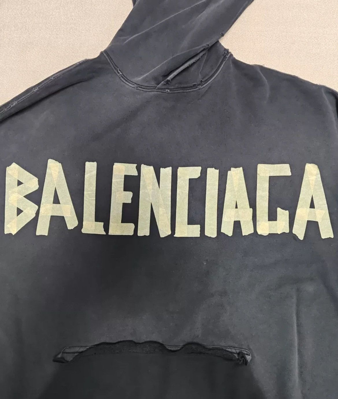 Balenciaga tape TAPE embossed paper hoodie - DMC