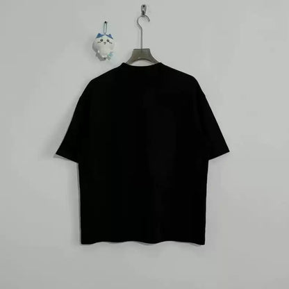 Balenciaga retro plain letter logo short sleeved shirt