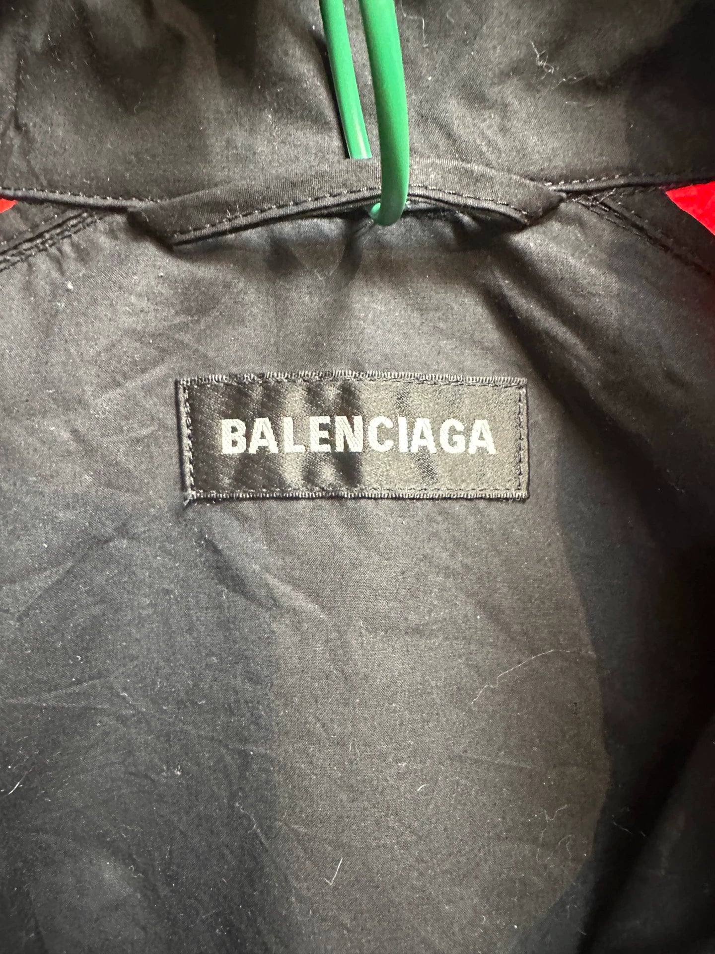 Balenciaga letter logo black and red school uniform sports jacket