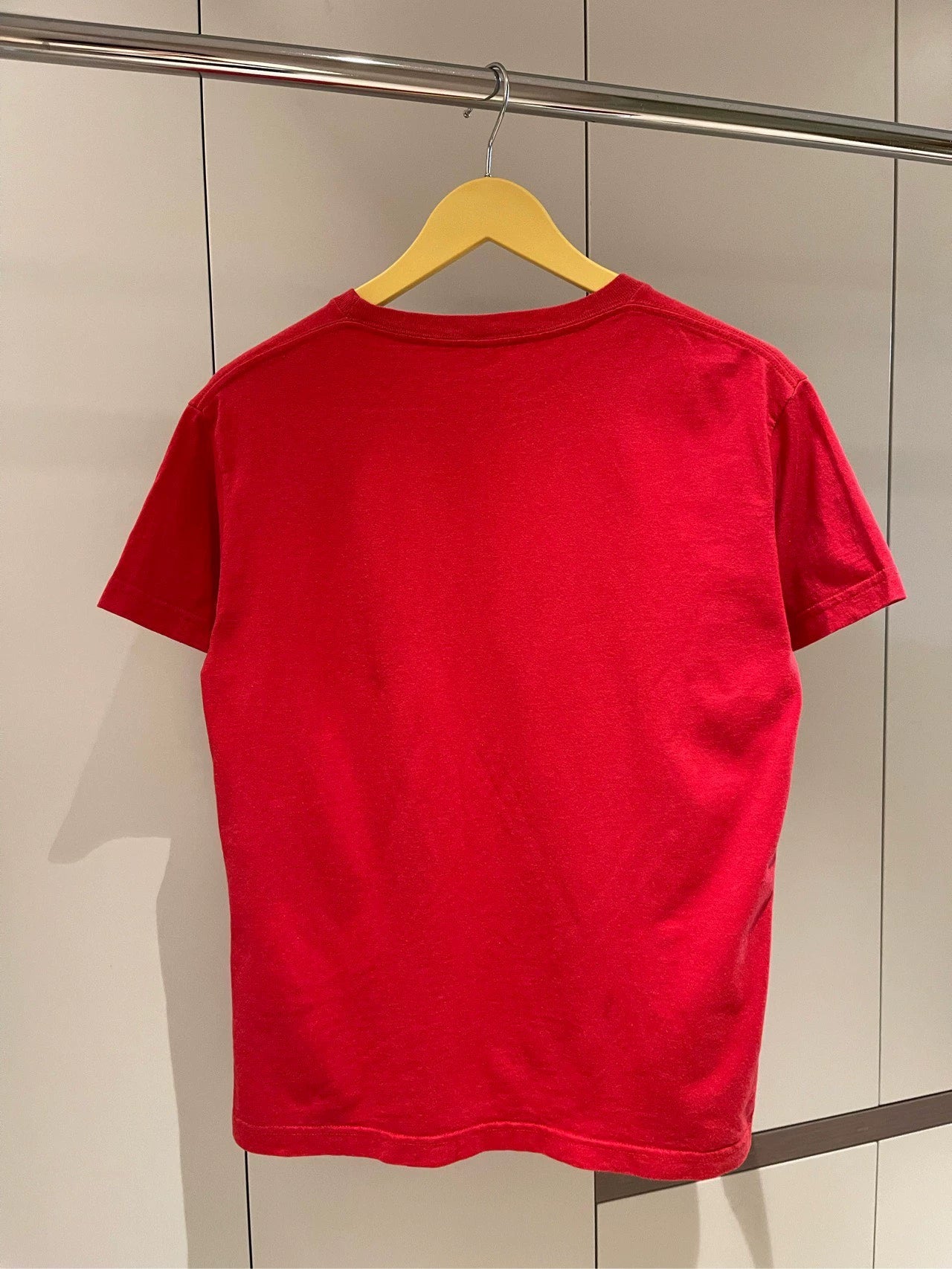 Balenciaga red wheat ears double B short sleeved shirt