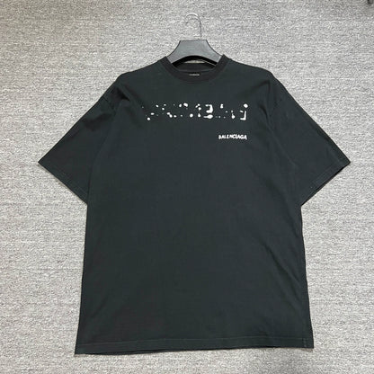 Balenciaga new blurred font short sleeved shirt