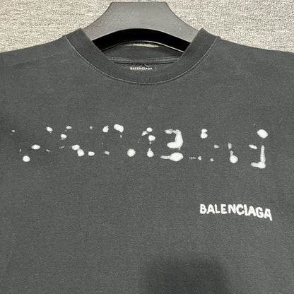 Balenciaga new blurred font short sleeved shirt