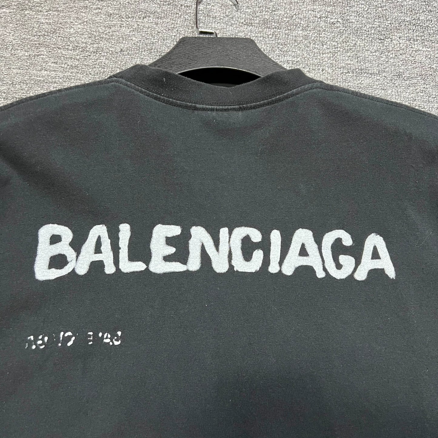 Balenciaga new blurred font short sleeved shirt