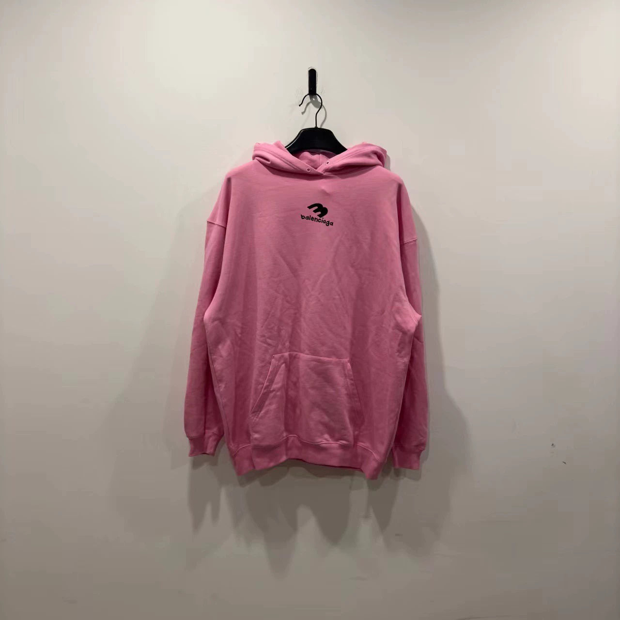 Balenciaha pink splashed ink hoodie