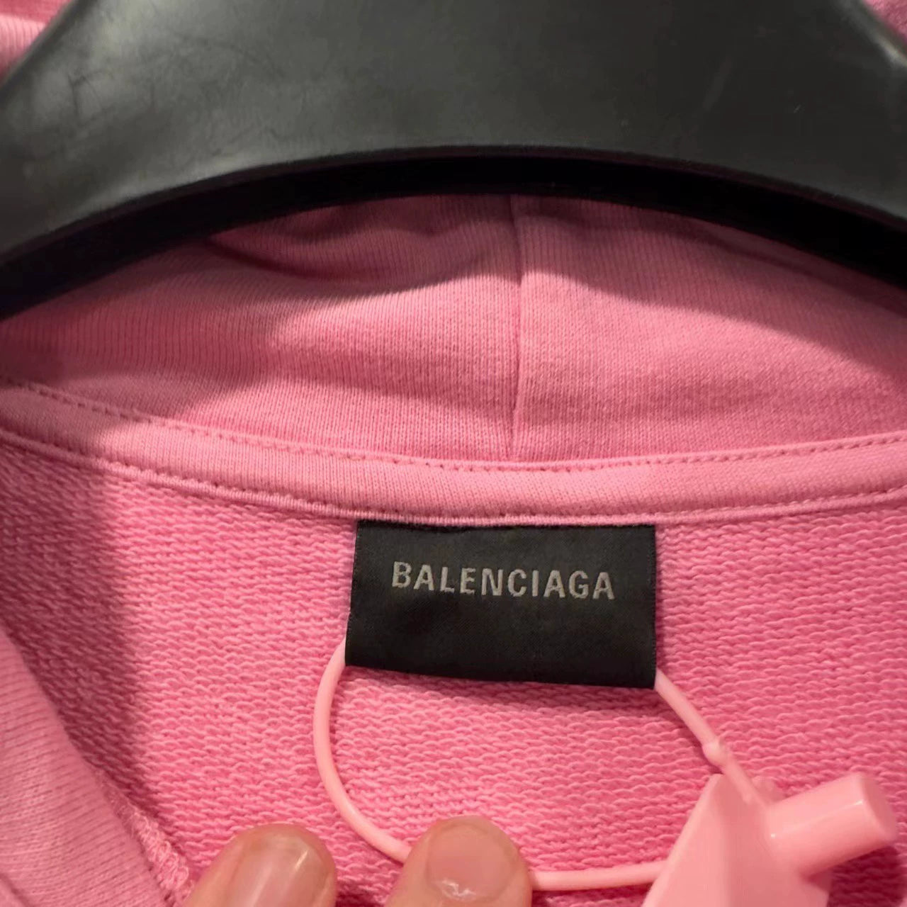 Balenciaha pink splashed ink hoodie