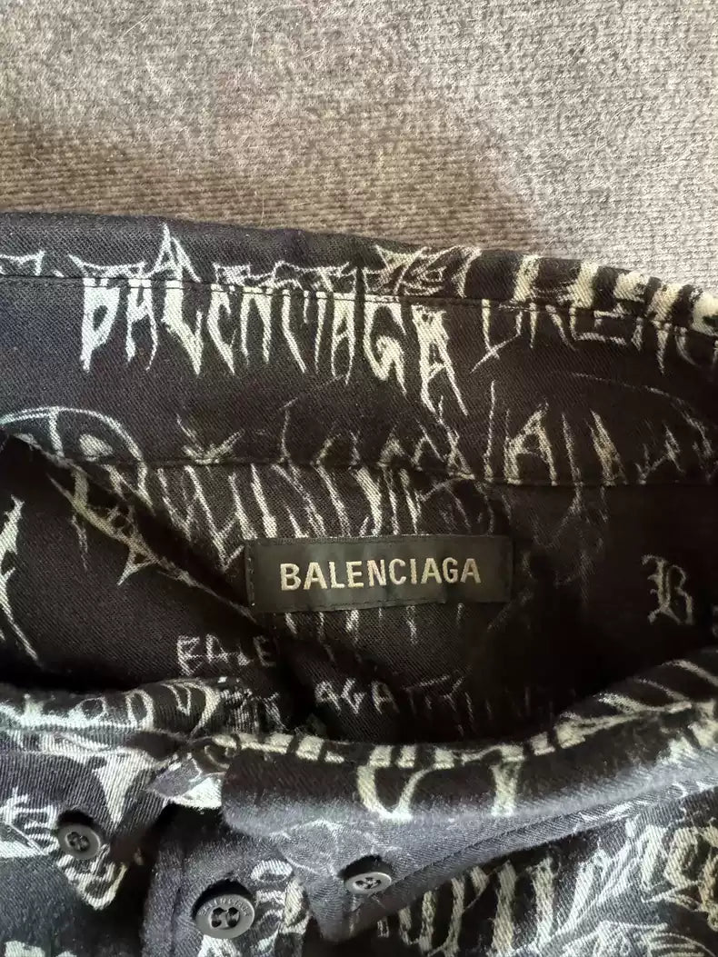 Balenciaga 24 Spring Men's DIY METAL ALLOVER Shirt