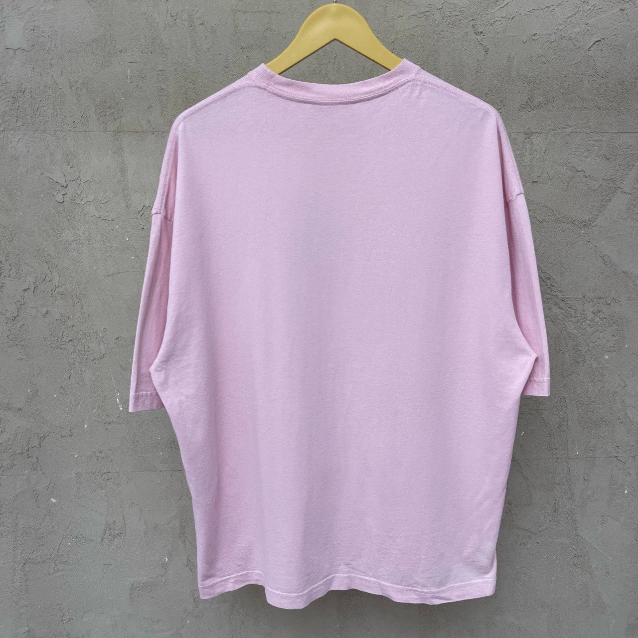 Balenciaga light pink small logo short sleeved shirt