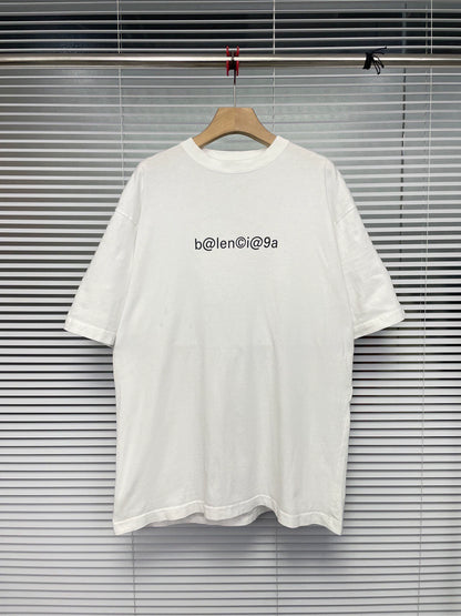 Balenciaga email letter logo white short sleeved shirt