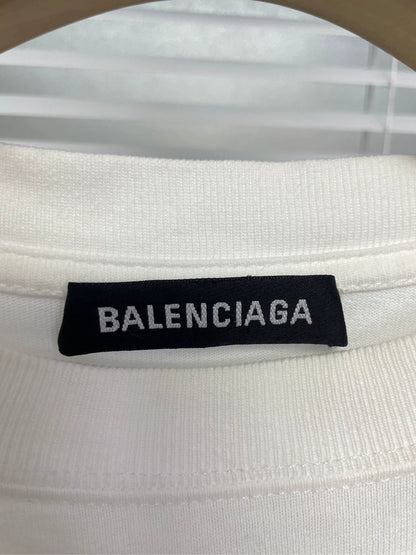 Balenciaga email letter logo white short sleeved shirt