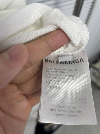 Balenciaga email letter logo white short sleeved shirt