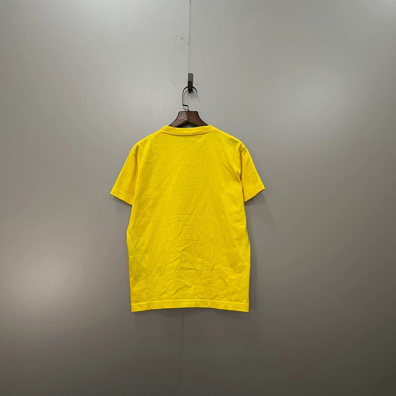 Balenciaga Yellow Pattern Printed Logo Short Sleeve