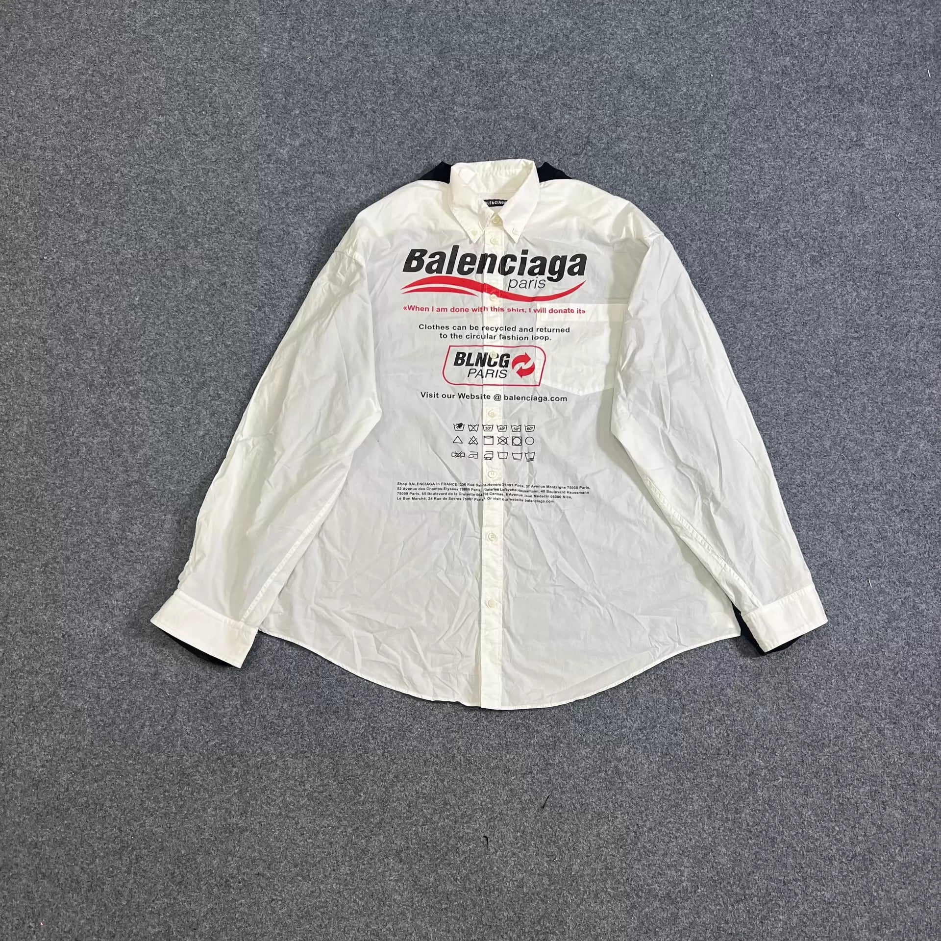 Balenciaga fake two shirts