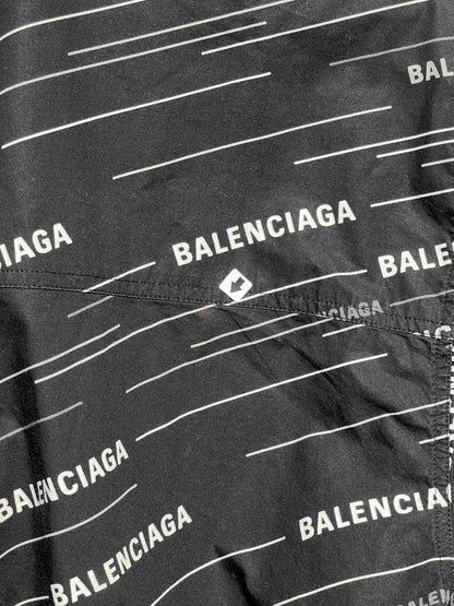 Balenciaga Letter Logo White Barrage Short Sleeve