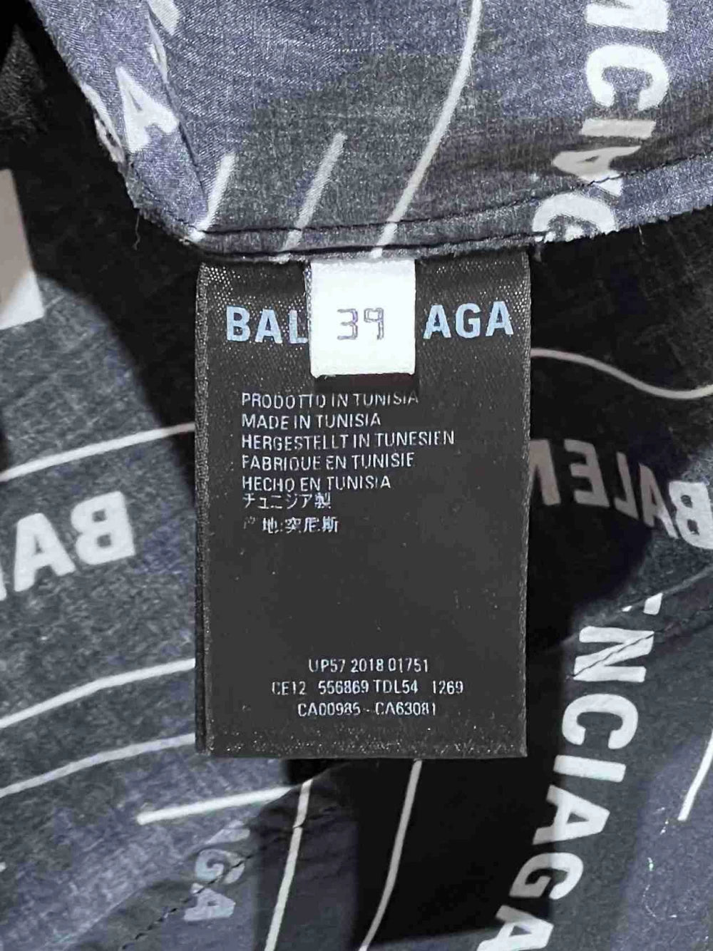 Balenciaga Letter Logo White Barrage Short Sleeve